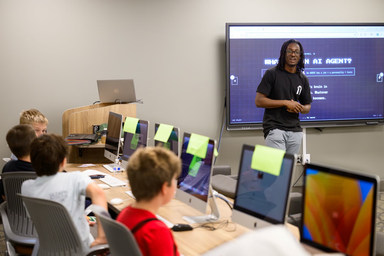 Campers at the AI Play summer day camp