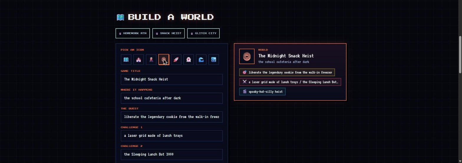 Build a world